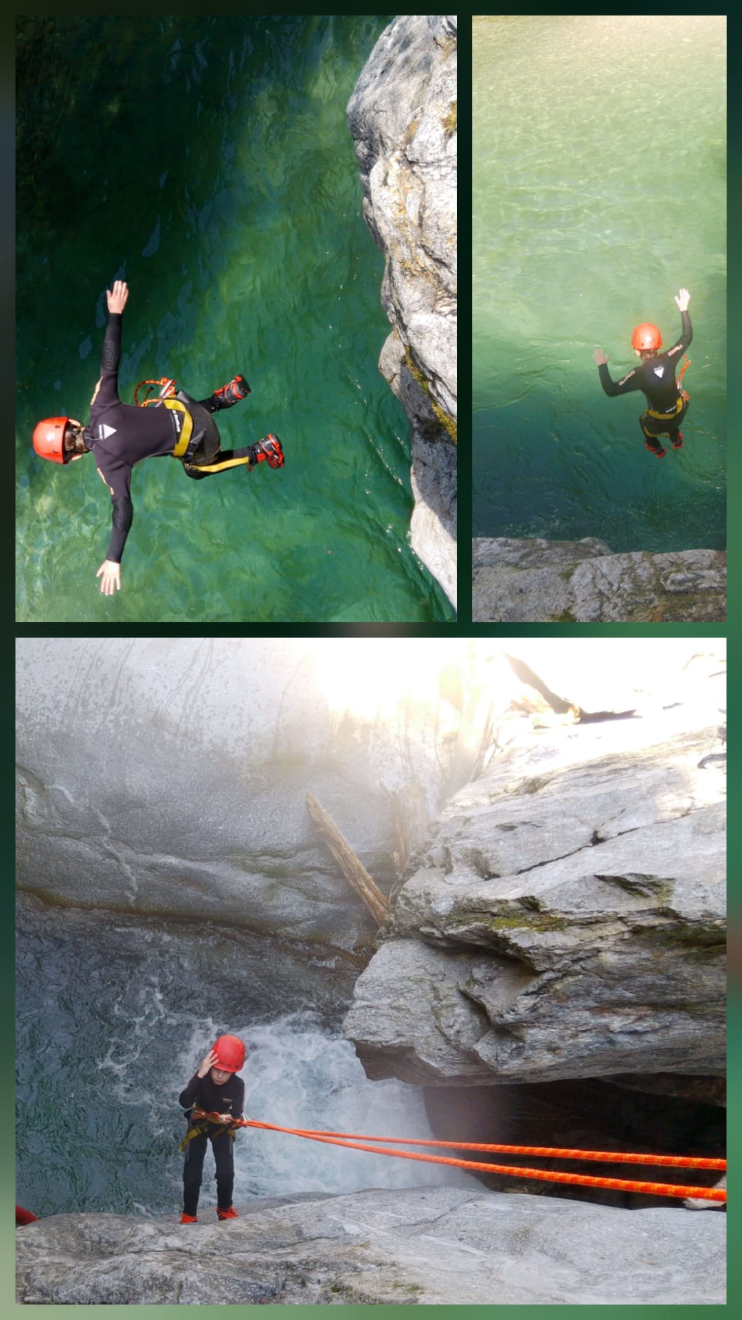 Alex beim Canyoning