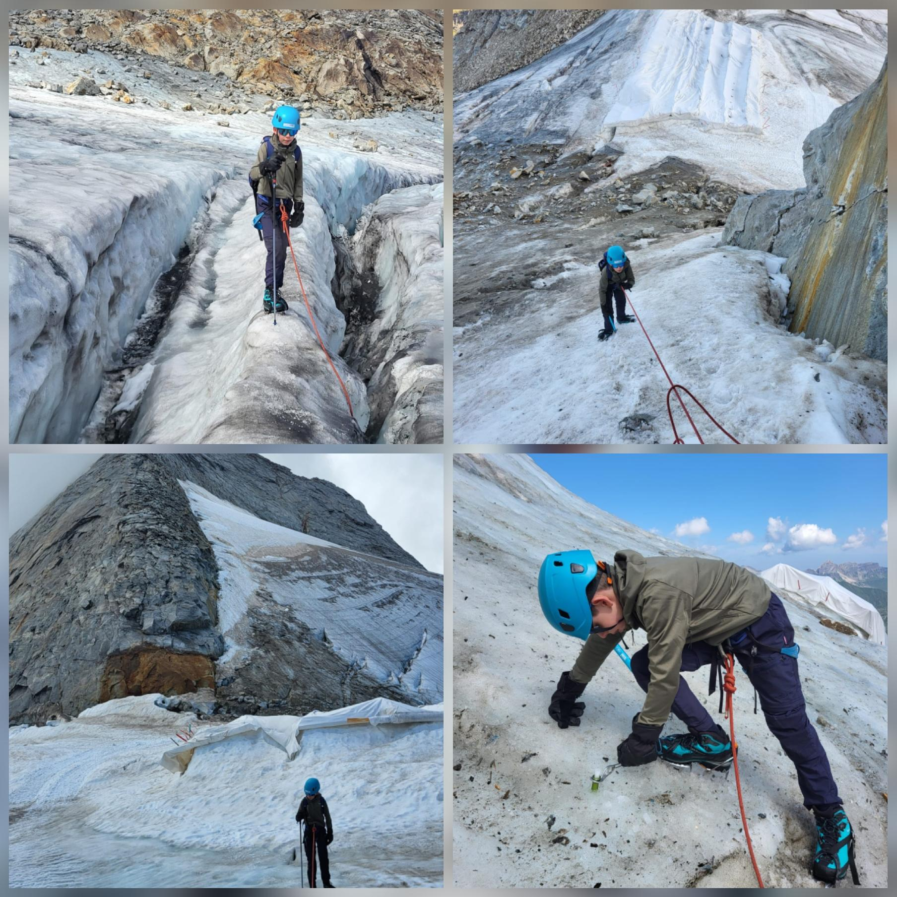 Alex Klettert am Gletscher