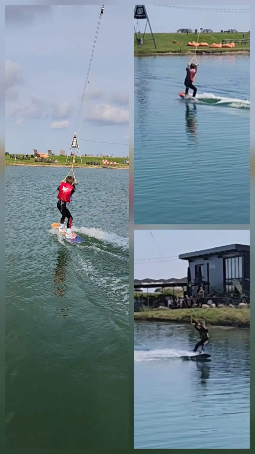 Alex beim Wakeboarden